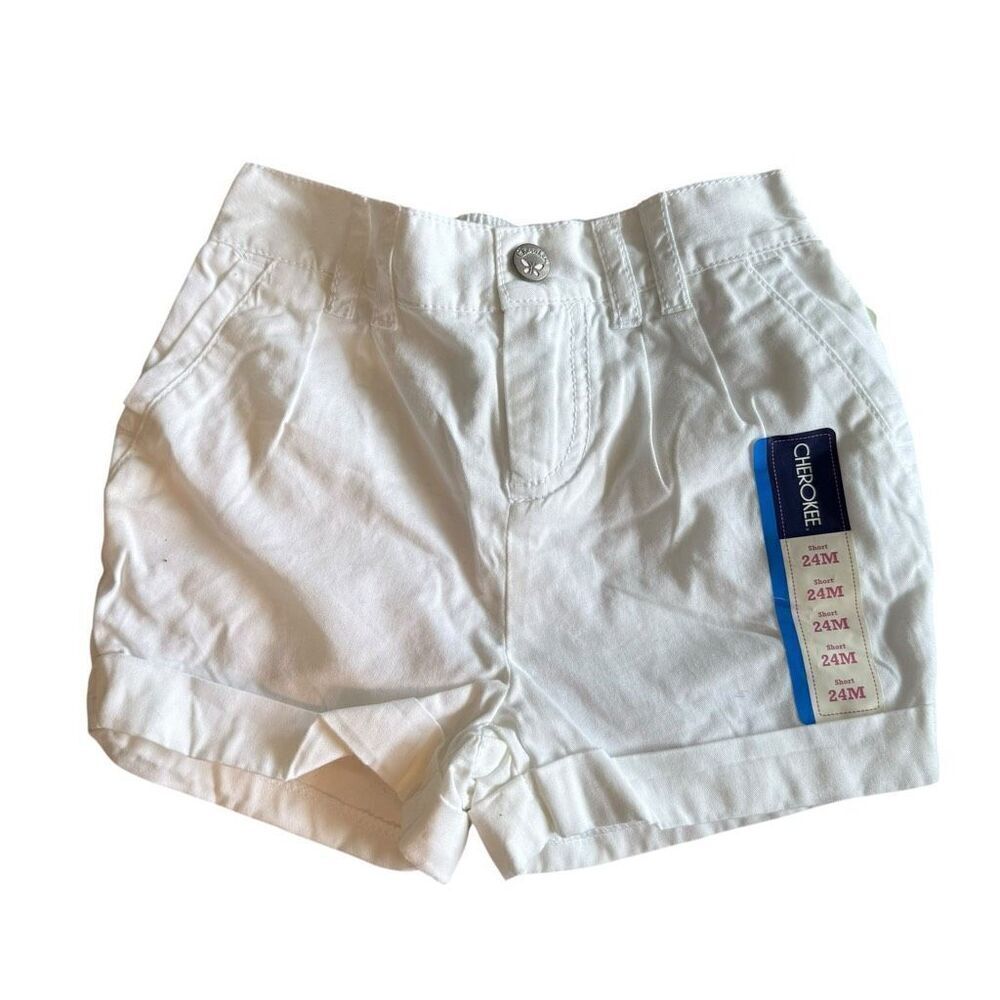 New with tags white Cherokee boys shorts size 24M
